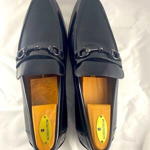 Pair of Black Gucci Loafers. Size 11D
